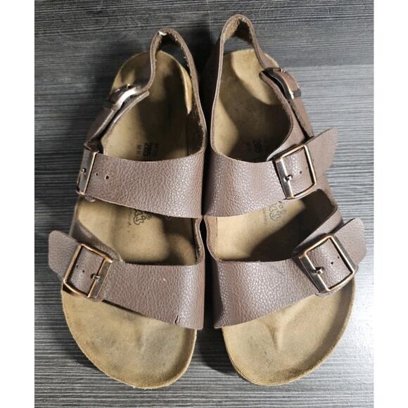 Birkenstock Milano Leather Men\'s Size 11 US 44 EU Dark Brown Sandal Soft Footbed main image 8